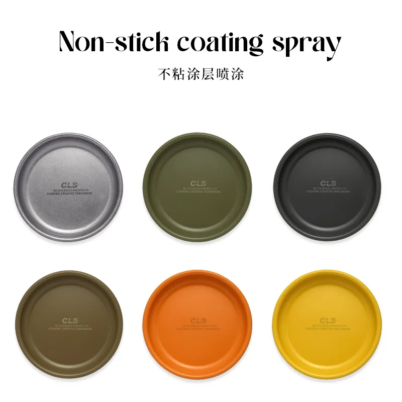 

304 Stainless Steel Camping Plates - Stackable Vintage Picnic Dishware, Non-Stick Coating, Lightweight Outdoor Dinnerware | S