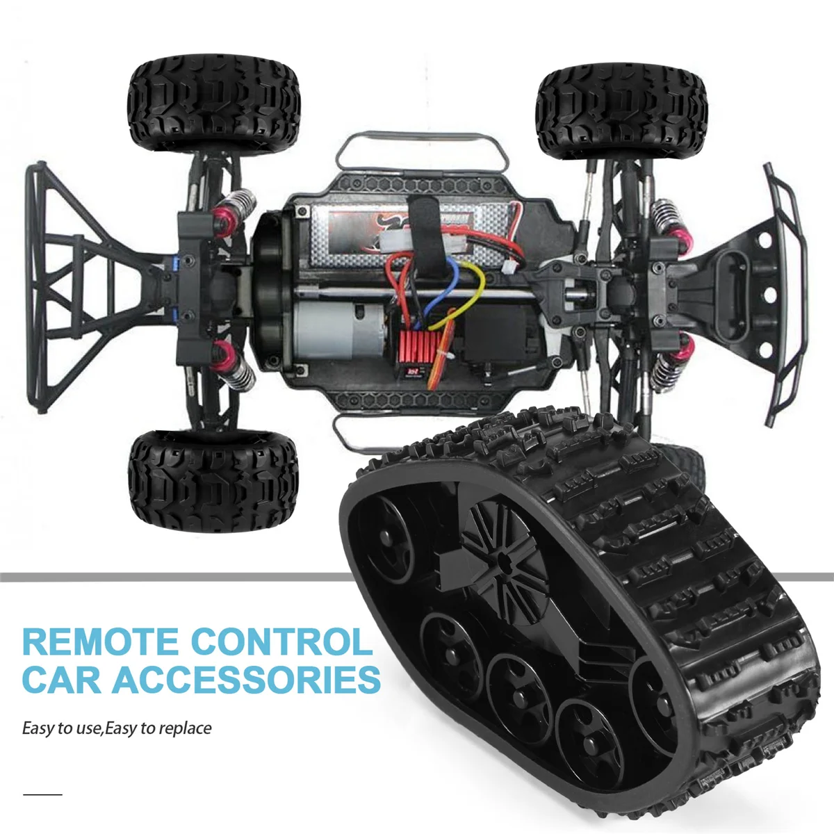 Repuestos de ruedas de pista para coche teledirigido, piezas de repuesto mejoradas para camión teledirigido 1/16 WPL B14 B24 C14 C24, 4 piezas