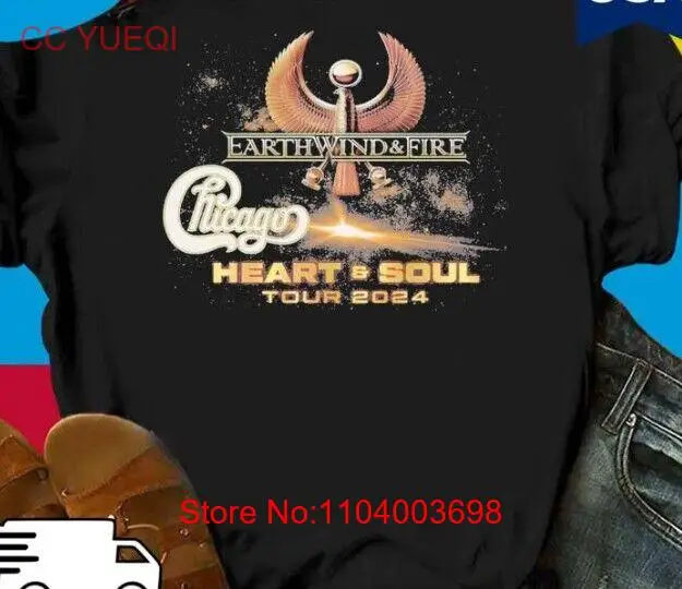 HOT, Chicago And Earth Wind Fire Heart Soul Tour 2024 Shirts, NEW