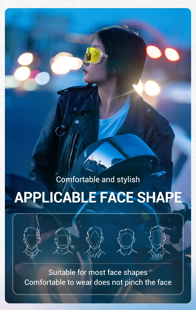 SCVCN Angebot Polarisierte Gelbe Nachtsichtbrillen Radsport-Sonnenbrillen Outdoor-Sportbrillen für Damen und Herren Fahrrad-Fahrbrillen – Detail 6
