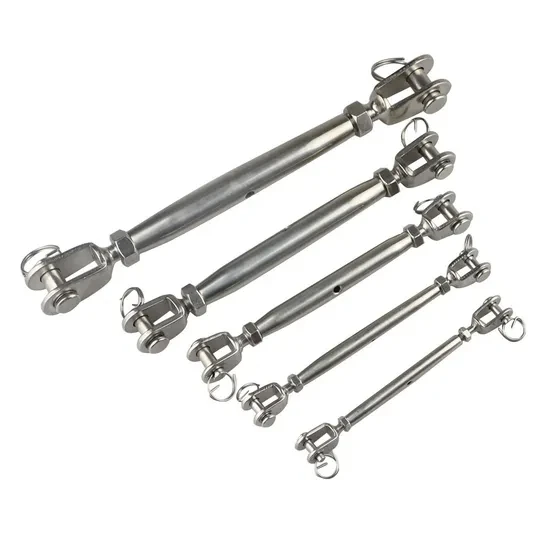 2PCS 316 Stainless Steel Closed Body Sailboat Rigging Hardware Turnbuckles M5 M6 M8 Cable Railing Jaw And Jaw Type Turnbuckle