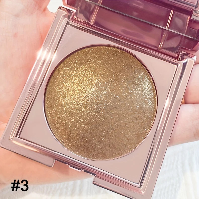 Surligneur imperméable Compact – Lueur rayonnante longue durée, couverture complète, finition scintillante éblouissante pour tous les tons de peau