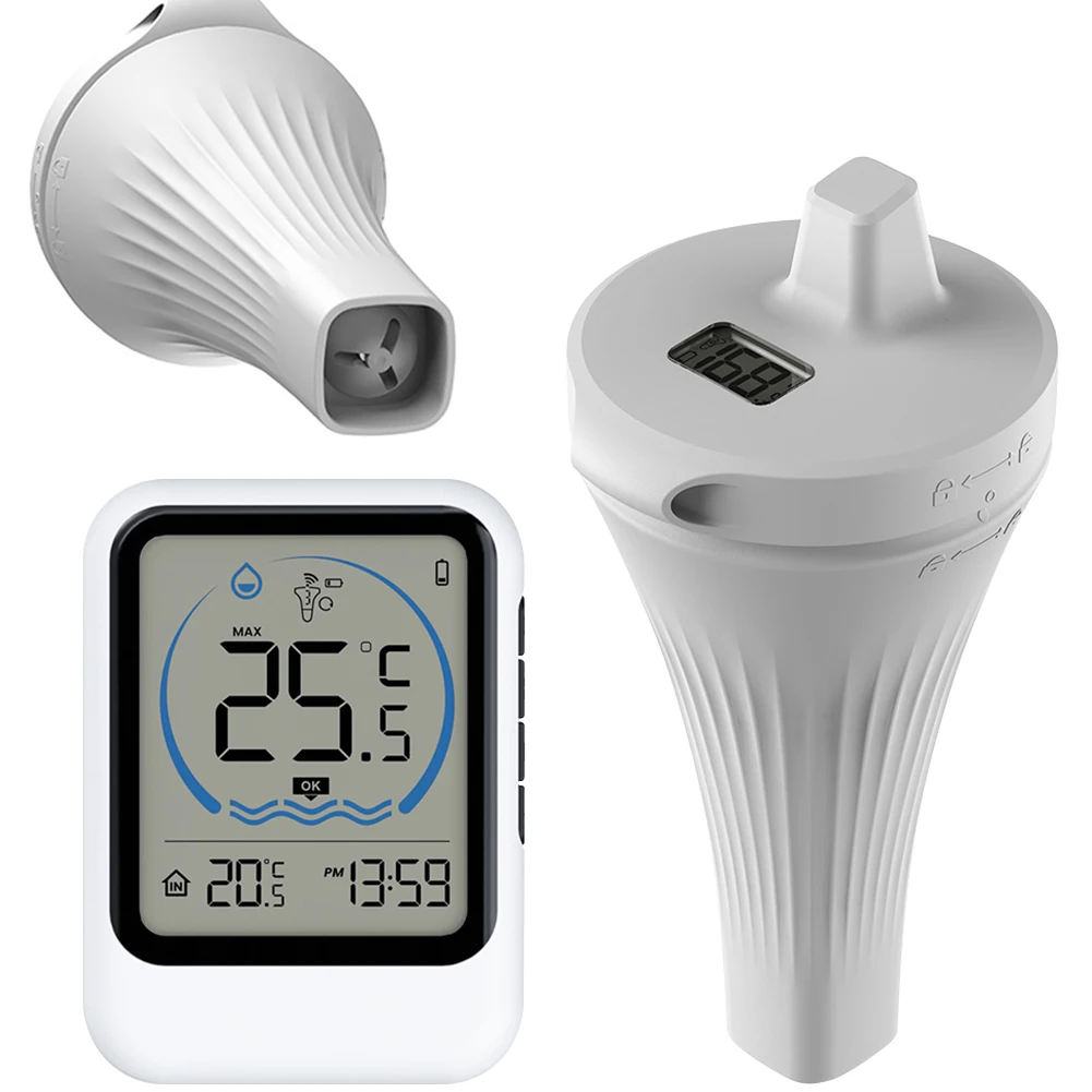 

Floating Pool Thermometer IPX7 Waterproof Wireless Pool Temperature Monitor Swimming Pool Thermometer for Swimming Pools