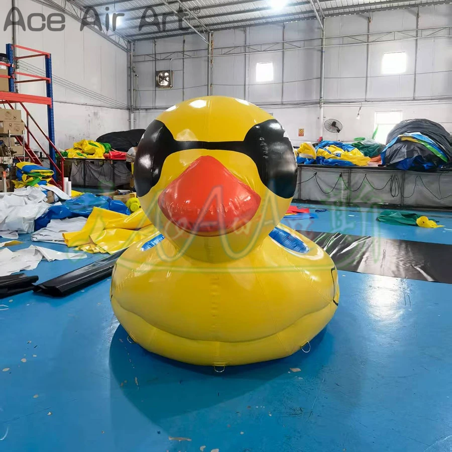 Sommer-Wasserspaß, aufblasbares Entenform-Schlauchwerkzeug, schwimmendes, langlebiges PVC, kleine gelbe Ente, Poolseen, Tageschlauch nach einem Boot