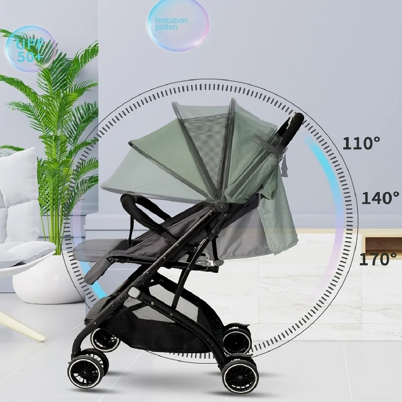 0-6 Years Old Can Sit And Lie Down Baby Stroller Comfortable Shock Absorption Baby Stroller Super Portable Folding Baby Stroller