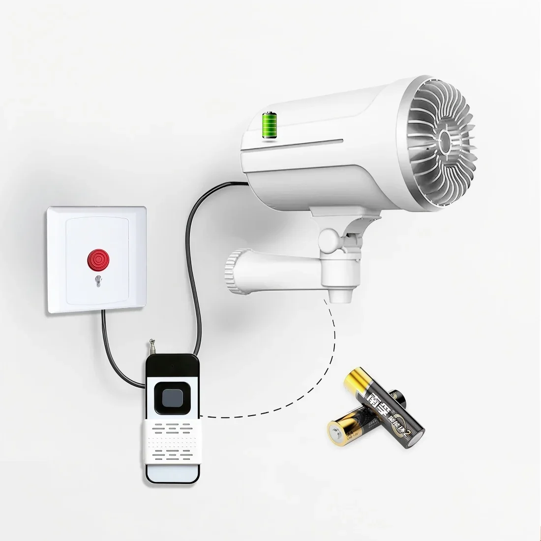 Battery Powered IP Enabled Remote Control SOS Button Triggered Motion Sensor Security Anti-Theft Fog Generator 150 Cubic Meters