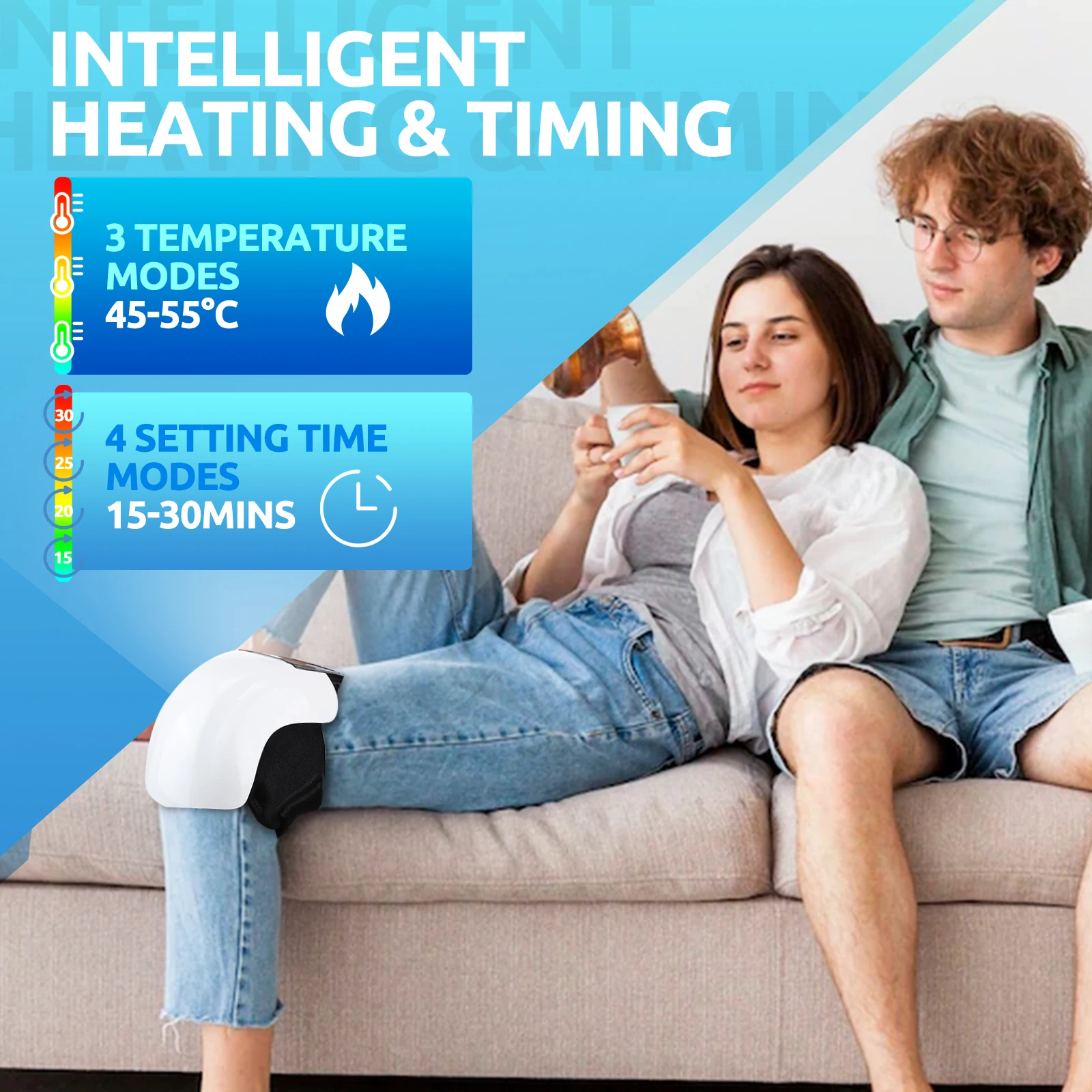 3 في 1 الذكية اللاسلكية الحرارة جهاز تدليك الركب للكتف الكوع الضوء الأحمر الاهتزاز المفاصل هدفين ضغط الهواء الحرارية غطاء الركبة التفاف