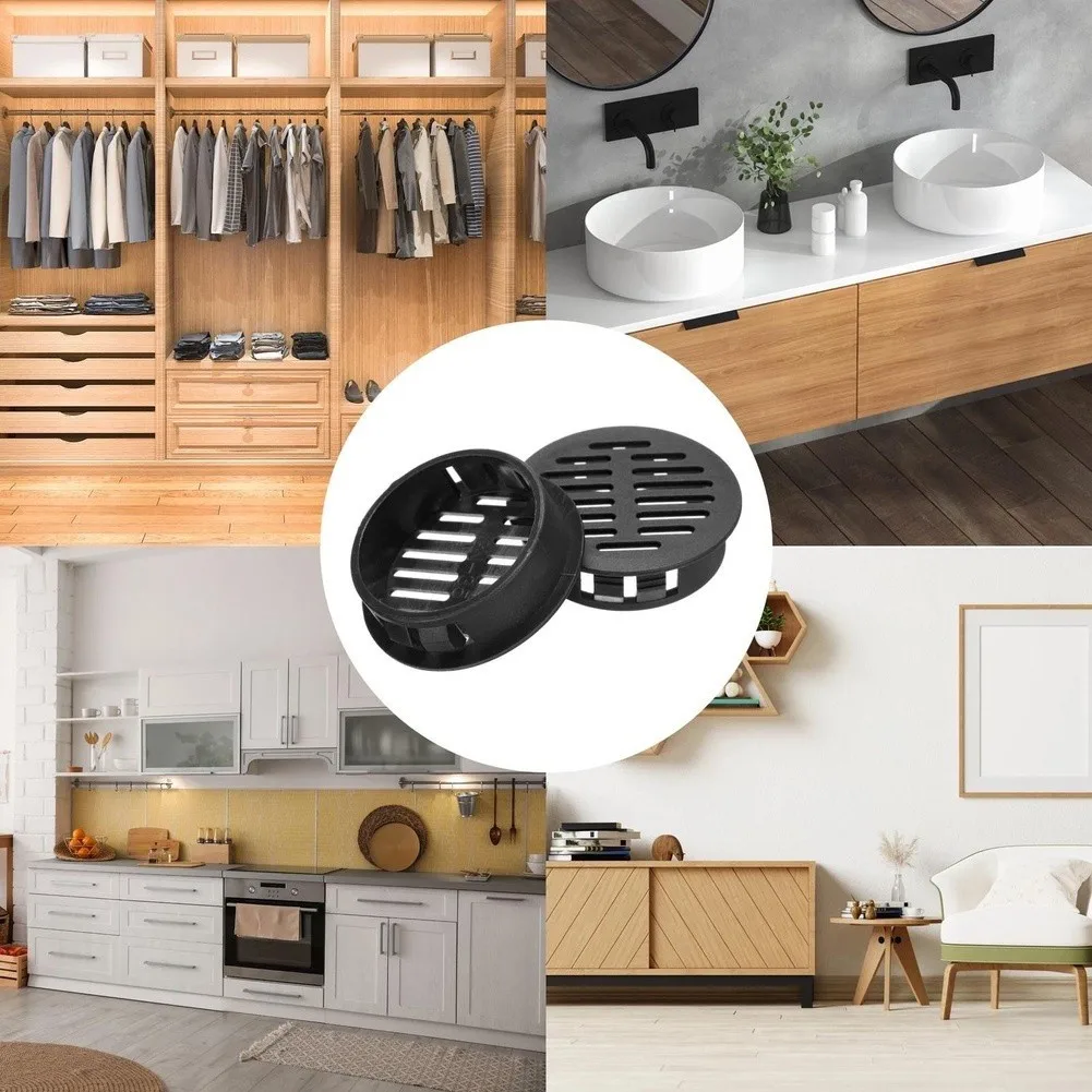 Moisture-proof Vent 35mm Air Vents For Furniture Ventilation Black Moisture Resistant Air Vent Cover Air Vents