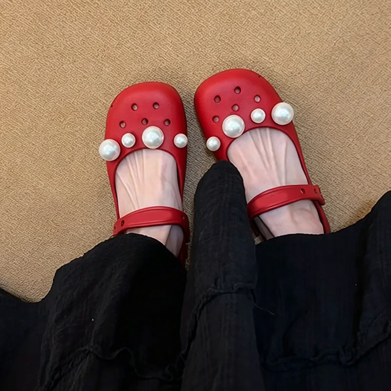 Luxury Pearl Ballet Clogs Accessories Women Summer 2026 Designer Baroque Pearl Shoes Charms Set Elegant DIY Shoes Decorations