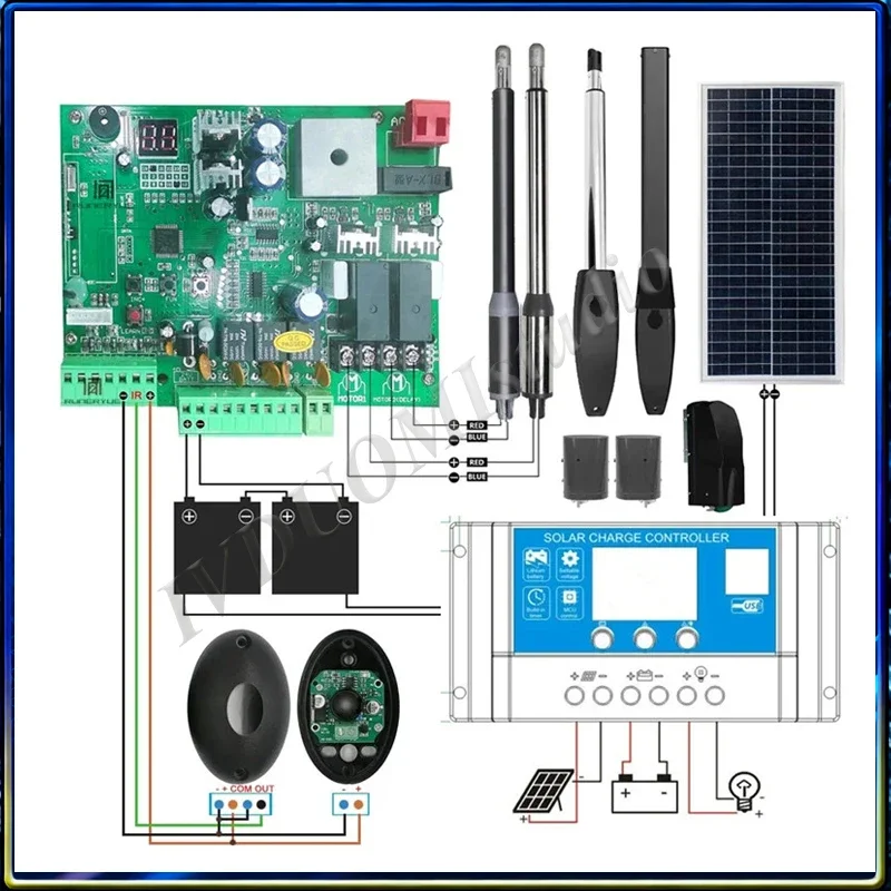 VoltSDC 24V PCB Board For Automatic Double Arms Swing Gate Opener Control Board Panel Smart Control Center System Replace Fittin