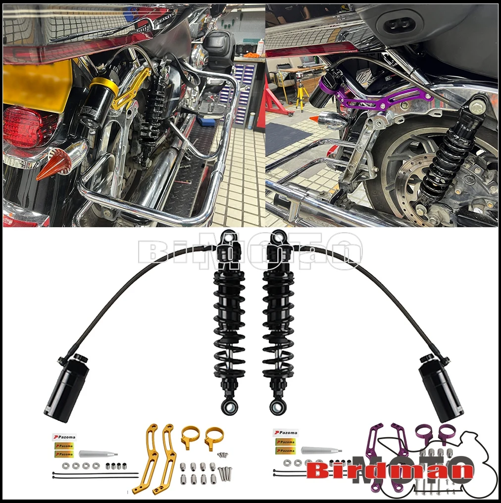 

Motorcycle Remote Reservoir Rear Suspension Shocks Fit For Harley Electra Glide Revival Standard Ultra Limited Classic 2014-2024
