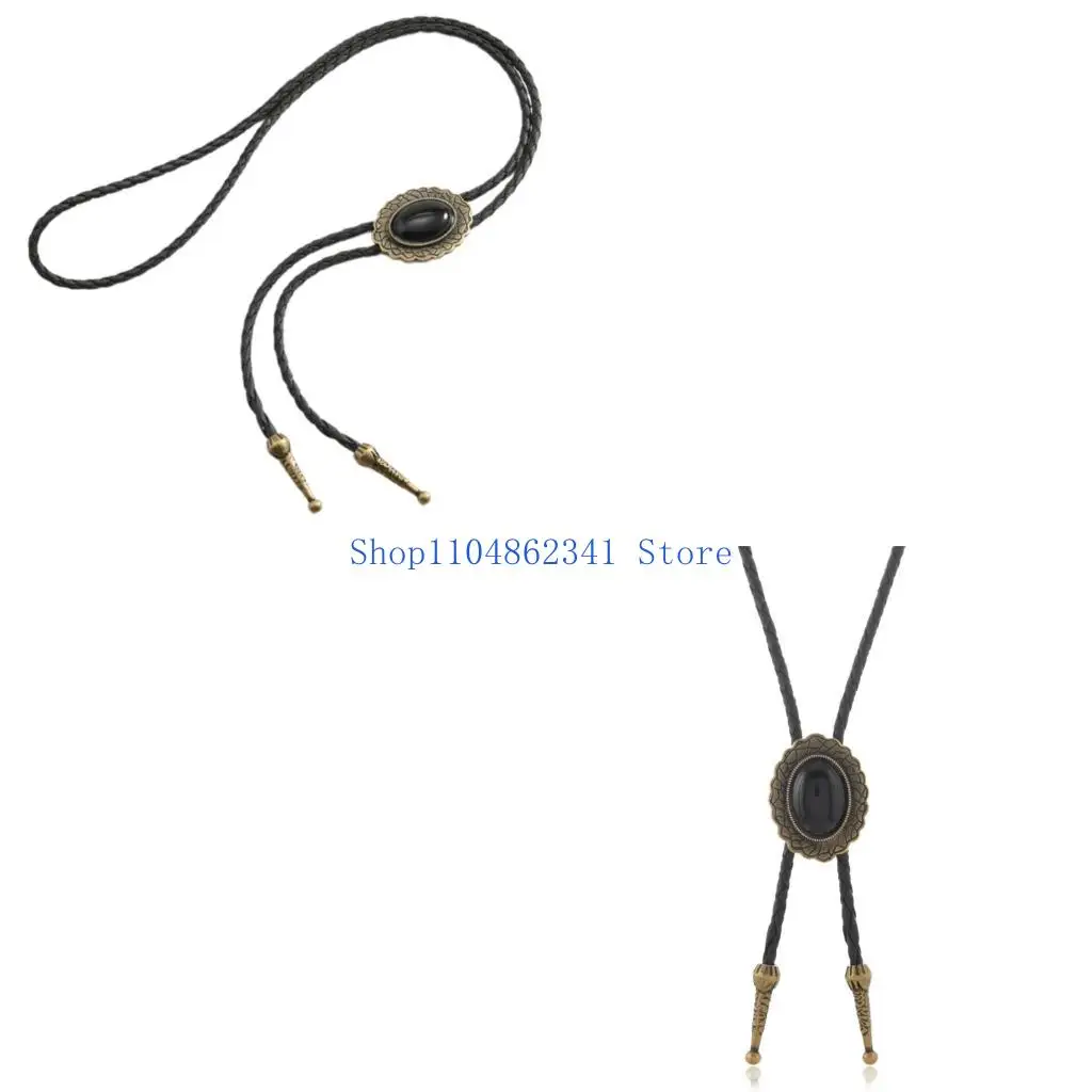 5ASD حديثة البولو تصميم ربطة عنق سلسلة قلادة جلدية طويلة مطلية بالذهب مطلي بالجنسين مرنة للملابس الرسمية غير الرسمية