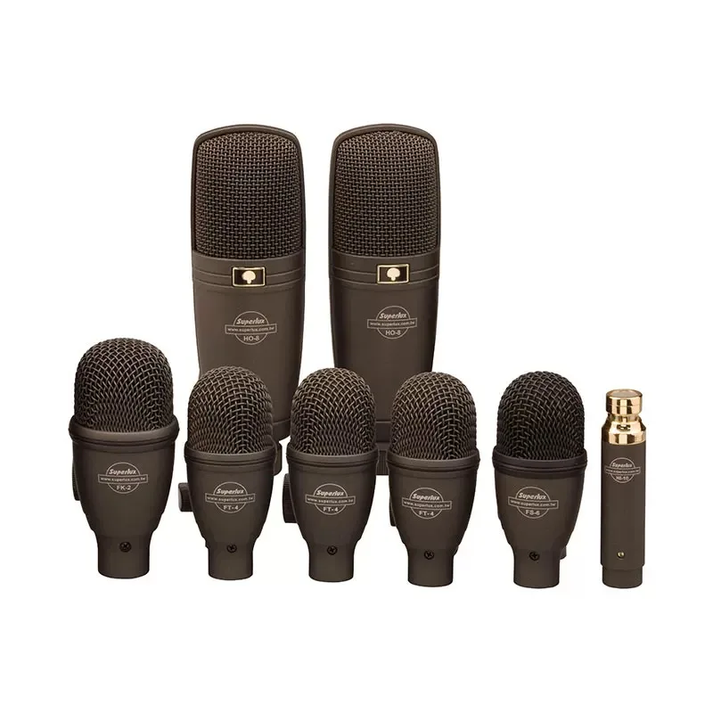 Superlux DRKF5H3 professional drum microphone kit 8 Set microphones for stage performances, studio and percussion