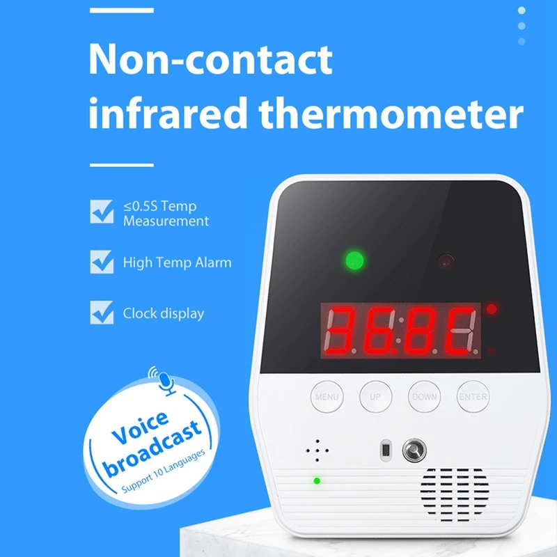 ABNL Infrared Thermometer Contactless Forehead Thermometer Wall-Mounted Body Infrared Temperature LCD Display