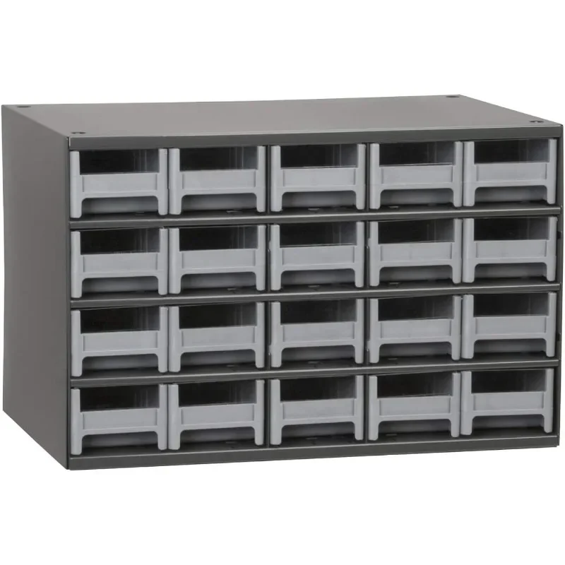 Steel Parts Garage Storage Cabinet Organizer for Small Hardware, Nails, Screws, Bolts, Nuts, and More, 20-Drawer