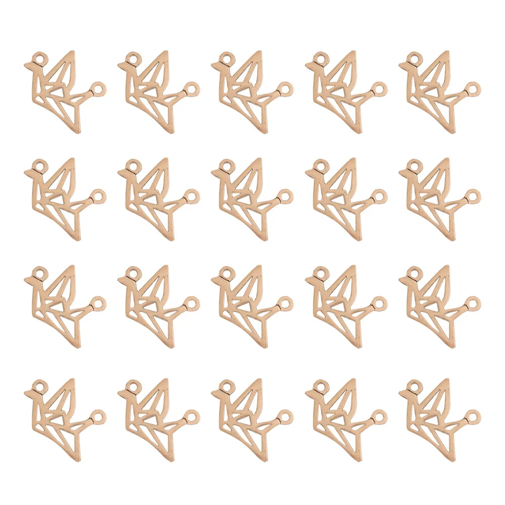 

100 шт., классические стильные бумажные подвески в виде журавля, хорошая текстура, безопасное, красивое использование, подвесные украшения из сплава, полые бумажные подвески в виде журавля