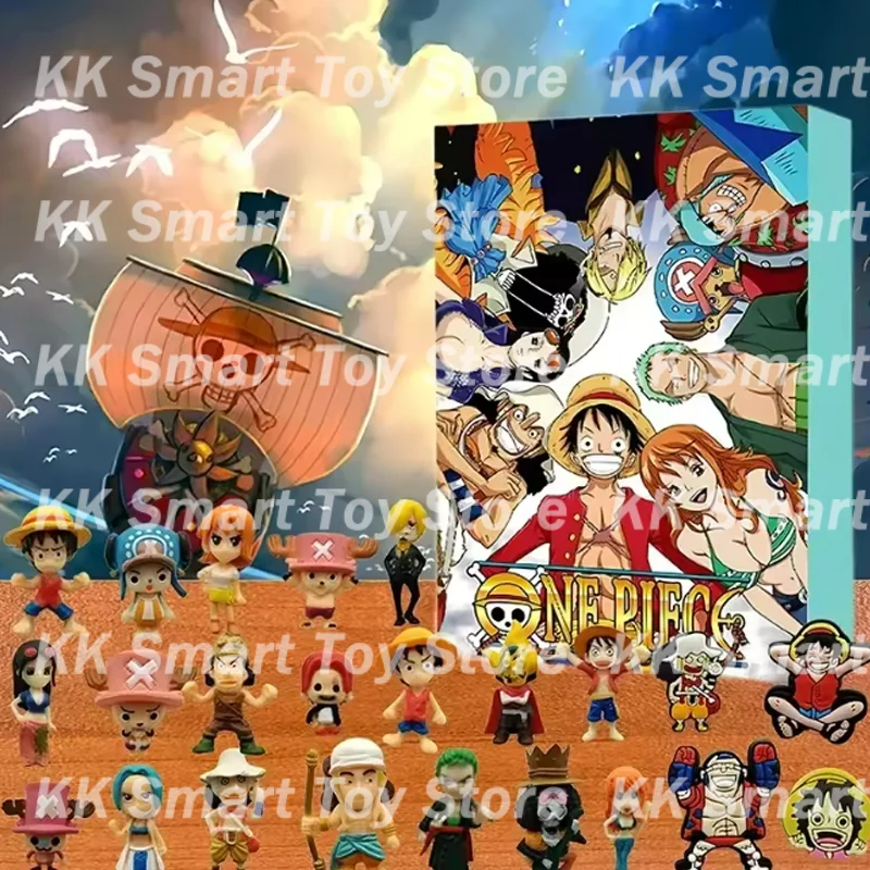 Nuovo calendario di Natale 2025 Giorno Divertimento 24 giorni Conto alla rovescia di Halloween Scatola cieca Anime One Piece Collezione natalizia Modello Regali Giocattoli