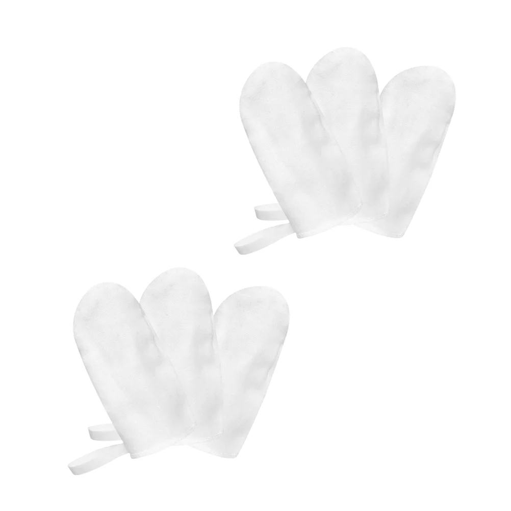 6 Pcs Baby Toothbrush Gauze Finger Toothbrushes Teeth Cleaning Tool Care Infant Oral Hygiene White