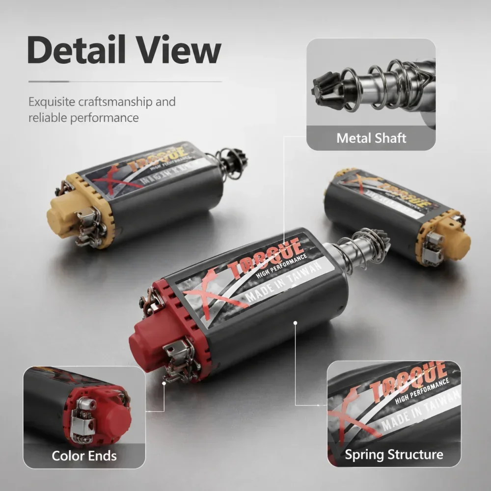 480 Motor 30000rmp 34000rmp 36000rmp D Gear 11.1V Twist Type Speed AEG Motor Airsoft M4/M16 Motor High-Tech Torque Motor