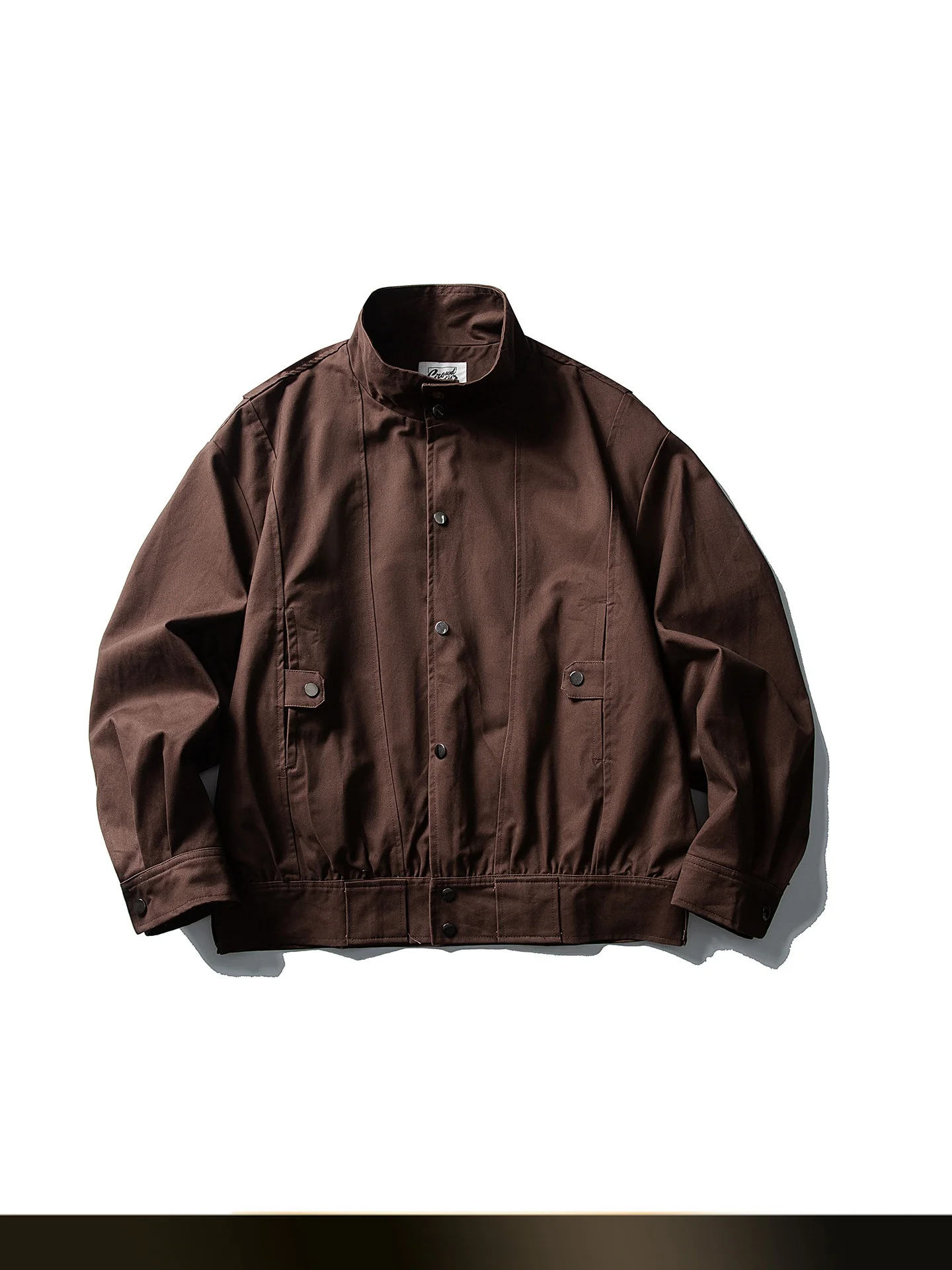 

American Retro Workwear Jaet Men's Loose Canvas Stand Collar Zipper Closure Outerwear Autumn New Sle Barn Sle Coat