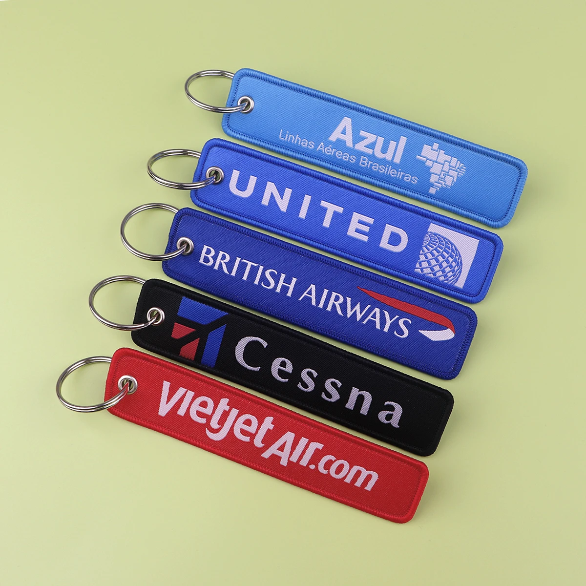 Pilot Keychain Embroidered Key Fobs Flight Key Tags Car Motorcycles Keyring Holder Chaveiro Fashion Jewelry Aviation Gifts