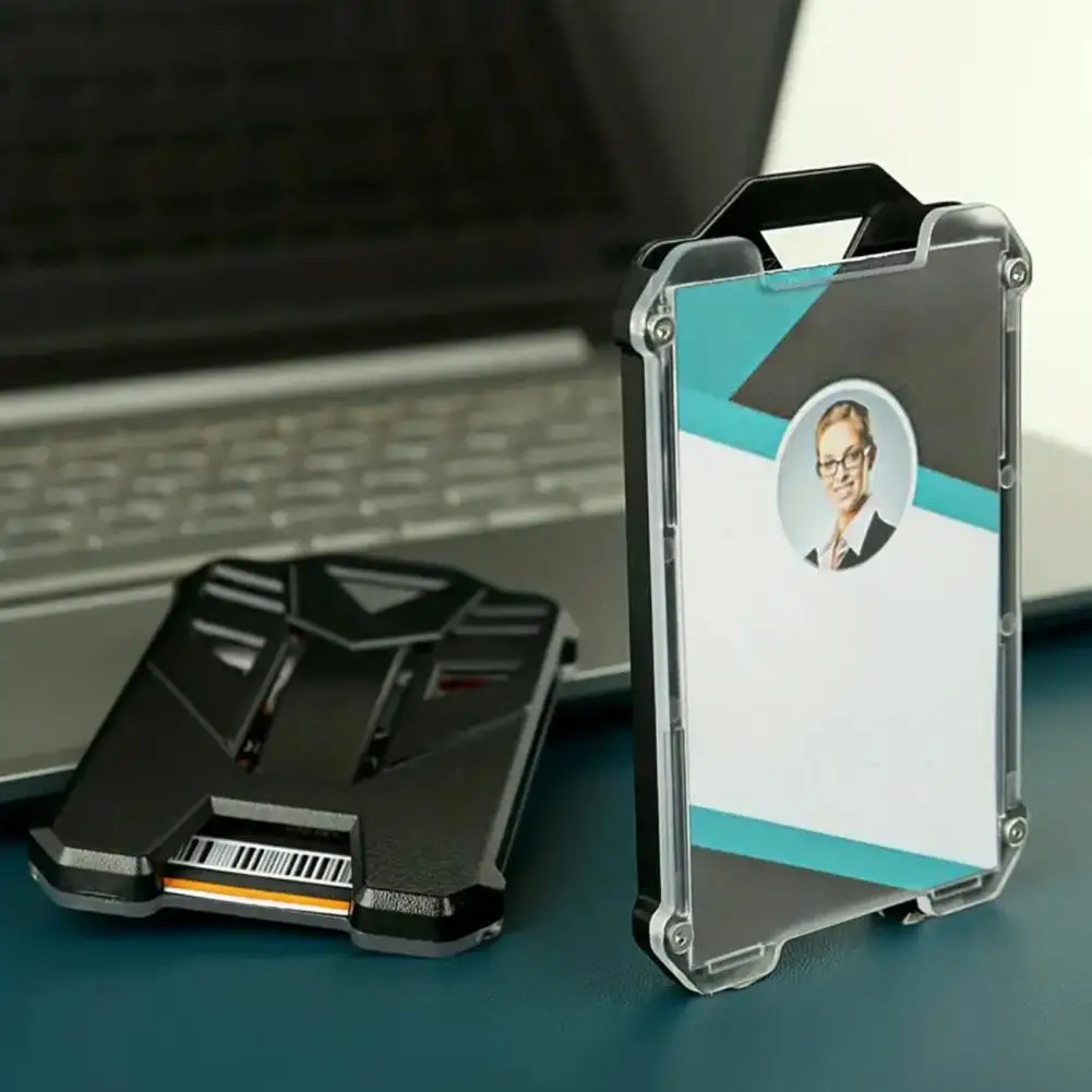 Carrete de insignia retráctil con revestimiento de vinilo, soporte de cubierta de tarjeta, resistente, para tarjetas