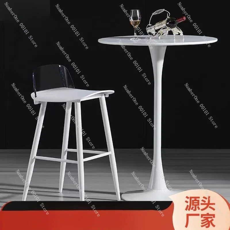 Elegant Minimalist Round Coffee Table Compact Tea Table Modern Bedside End Table for Living Room Reception Lounge Negotiation