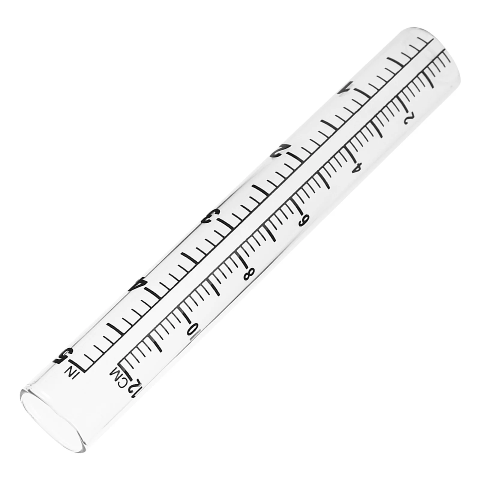 

Glass Rain Gauge Test Tube Flat Bottom 12cm Scale Rainfall Measurement Tube for Outdoor Farming Meteorology Rain Meter