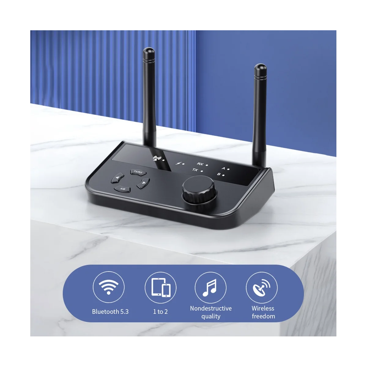 A57G-Bluetooth Sender Empfänger BT5.3 3,5 mm Aux Jack RCA Wireless Audio Musik Adapter für TV Auto PC Kopfhörer