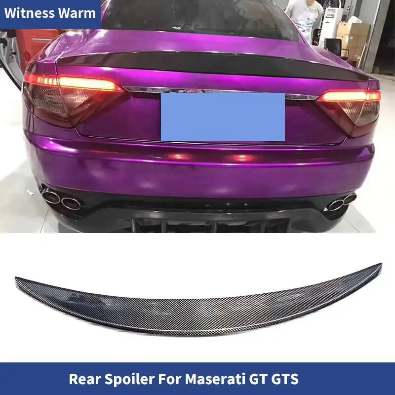 

Углеродное волокно FRP Racing задний спойлер багажника, крыло для Maserati GTS 2008-2015, комплект кузова заднего крыла автомобиля