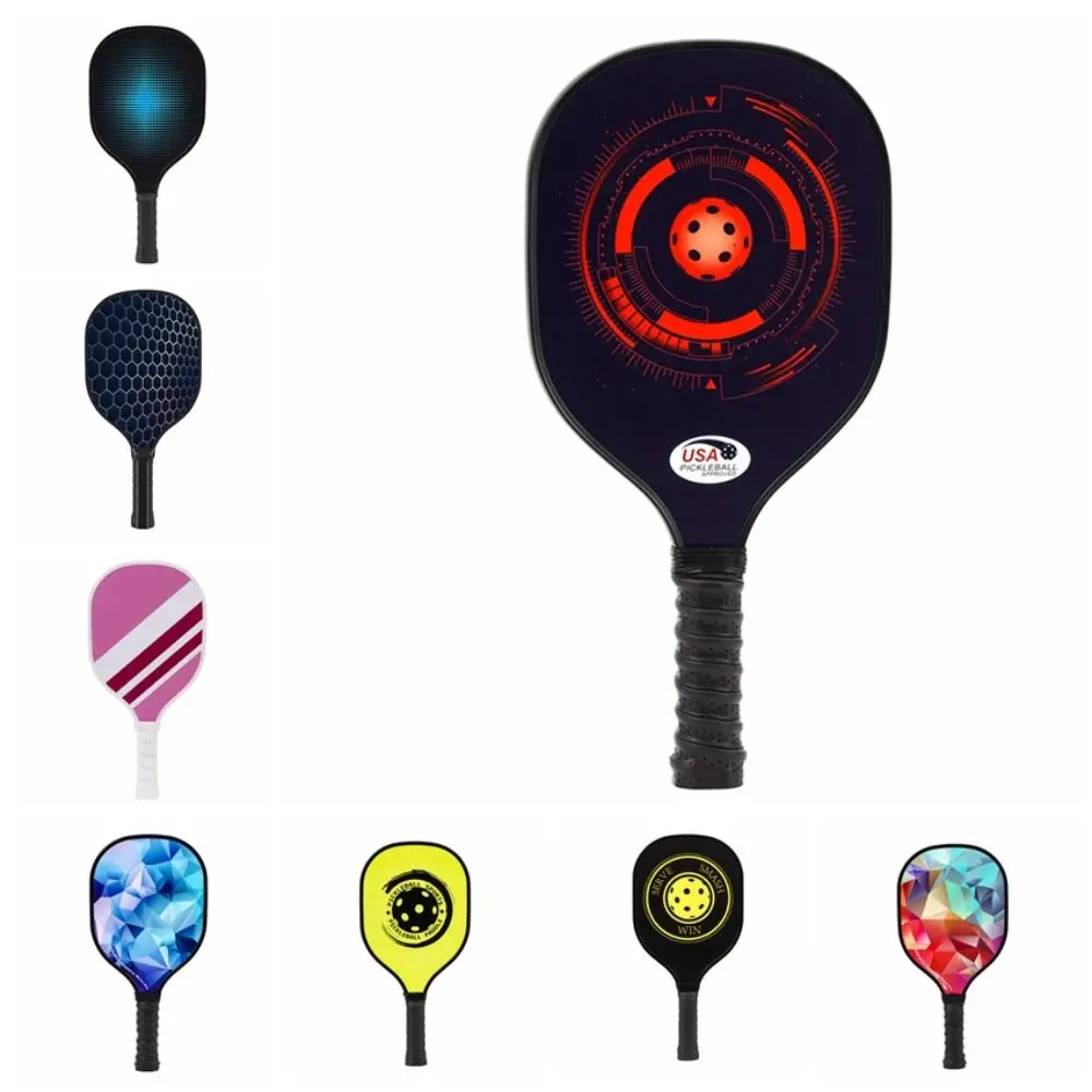 

Wooden Pickleball Paddles Ribbed Handle Non-Slip Pickle Ball Racket Single Racket Lightweight Pickleball Training Equipment Men