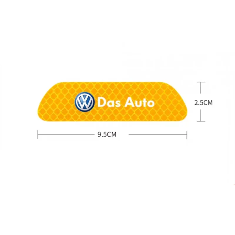 Car Door Safety Warning Reflective Mark 3D Sticker Auto Styling For VW Volkswagen Golf Polo Passat Touran Accessories