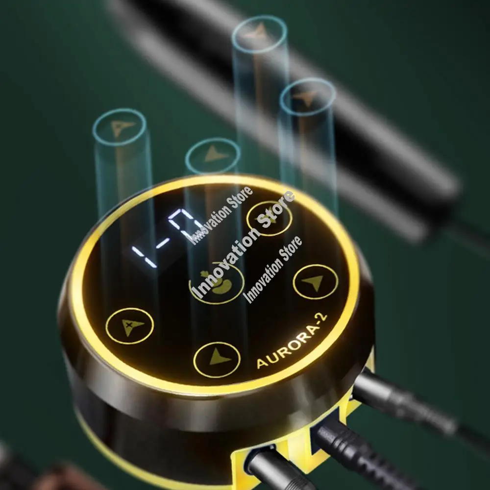 

Источник питания для татуировки Aurora-2, источник питания с цветным напряжением и адаптером для катушки и роторной тату-машины-VVBC