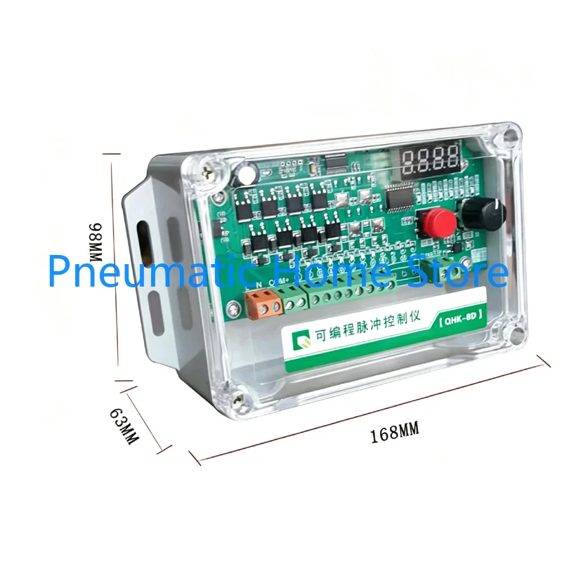 QHK-8A /8D Pulse Online Deashing Controller AC220V DC24V Output for Cleaning Dust Control Device 8 Channels