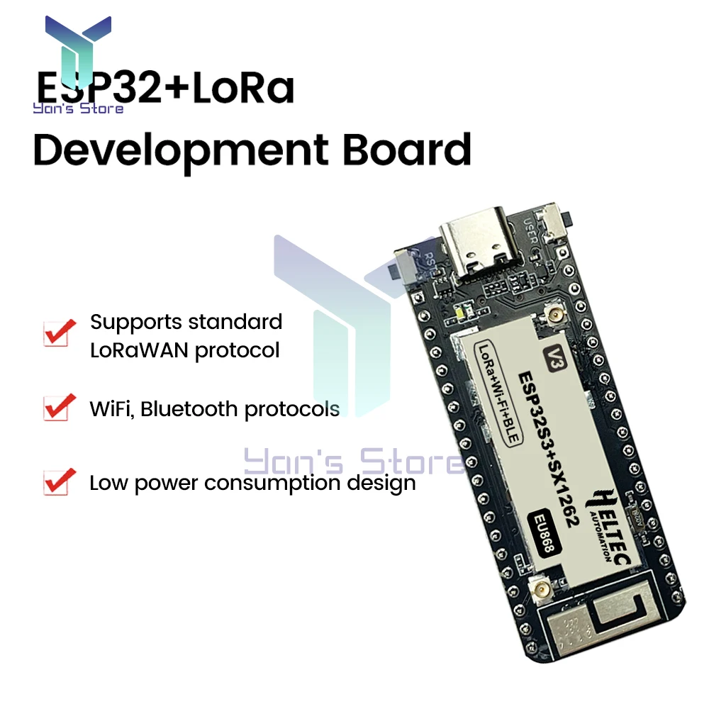 

433-510MHZ 863-928MHZ Wireless Stick Lite ESP32+LoRa V3 Development Board Compatible With ESP32-S3 Node Type-C interface