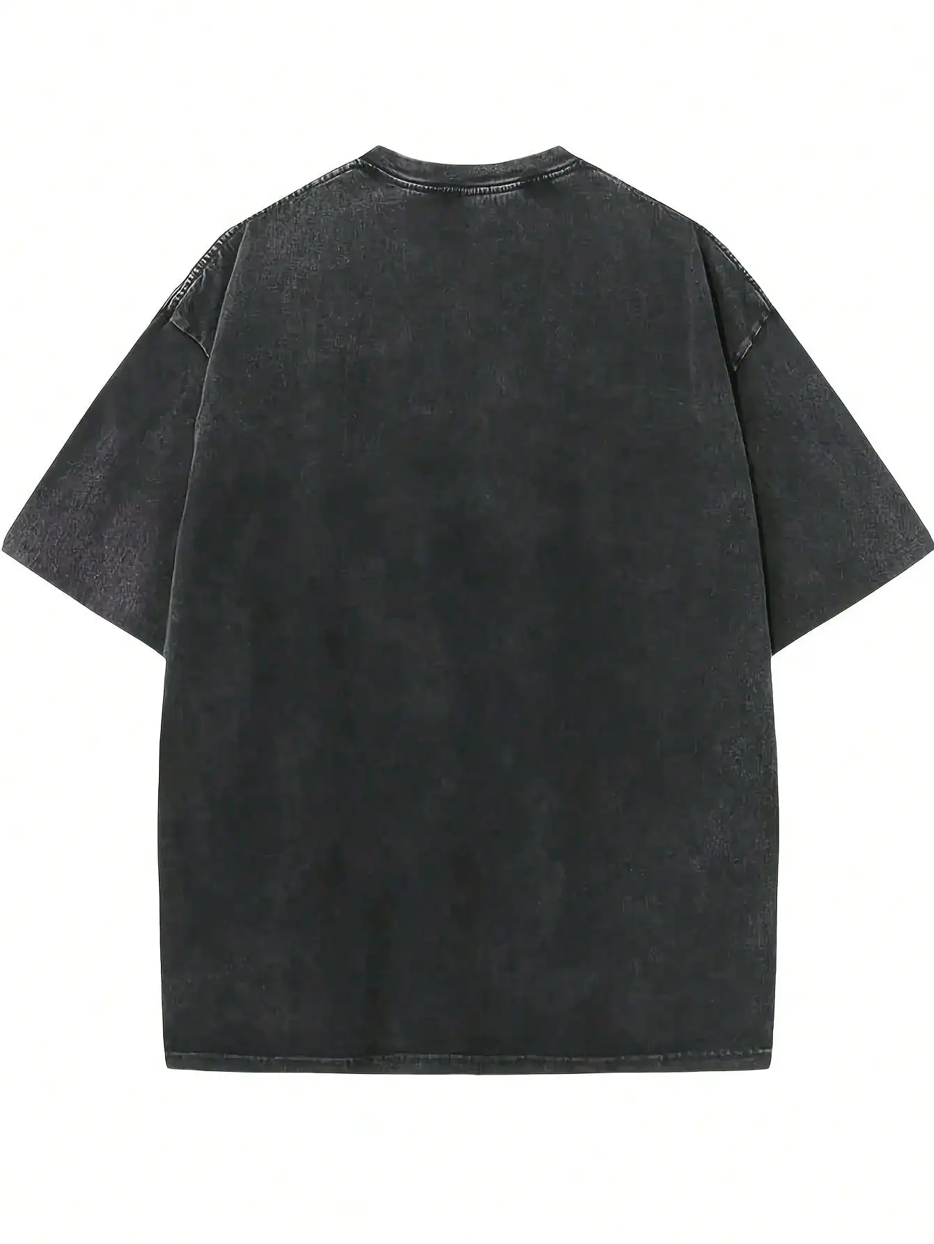 Men's Gothic Heavyweight Cotton T-Shirt - Drop Shoulder Oversized Streetwear Tee with Dark Angel Graphic image 3