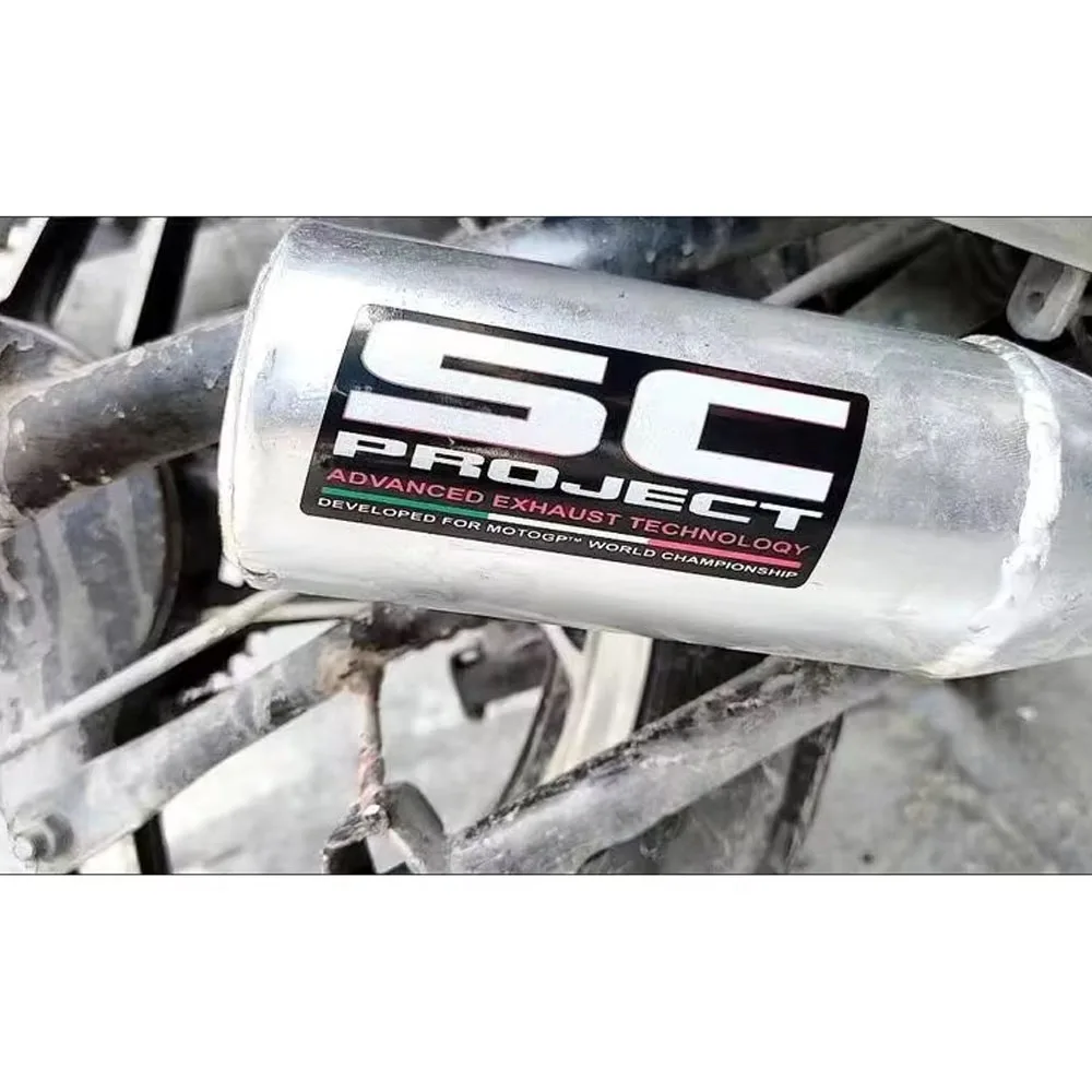 Moto Exhaust Pipe Reflective Stickers  Suitable for SC Project Exhaust Pipes Waterproof and Heat Resistant Decoration Stickers