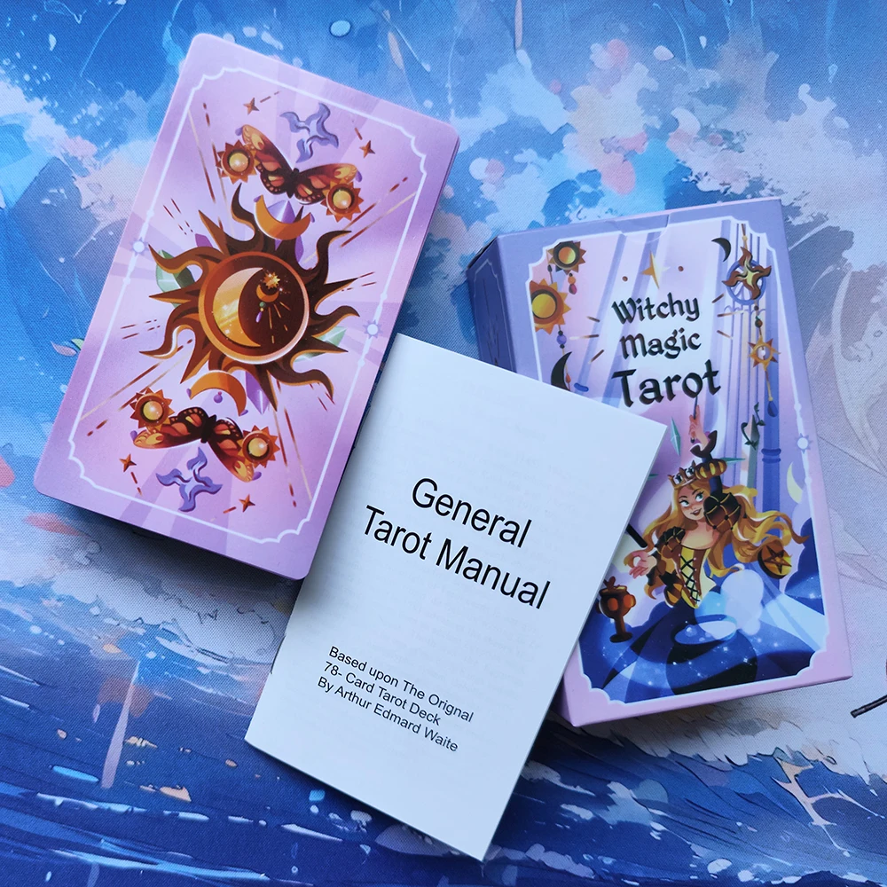 NEW! 12x7cm Witchy Magic Divination Тarot Deck 78-cards charming witchy illustrations an easy-to-understand Tarot Guidebook