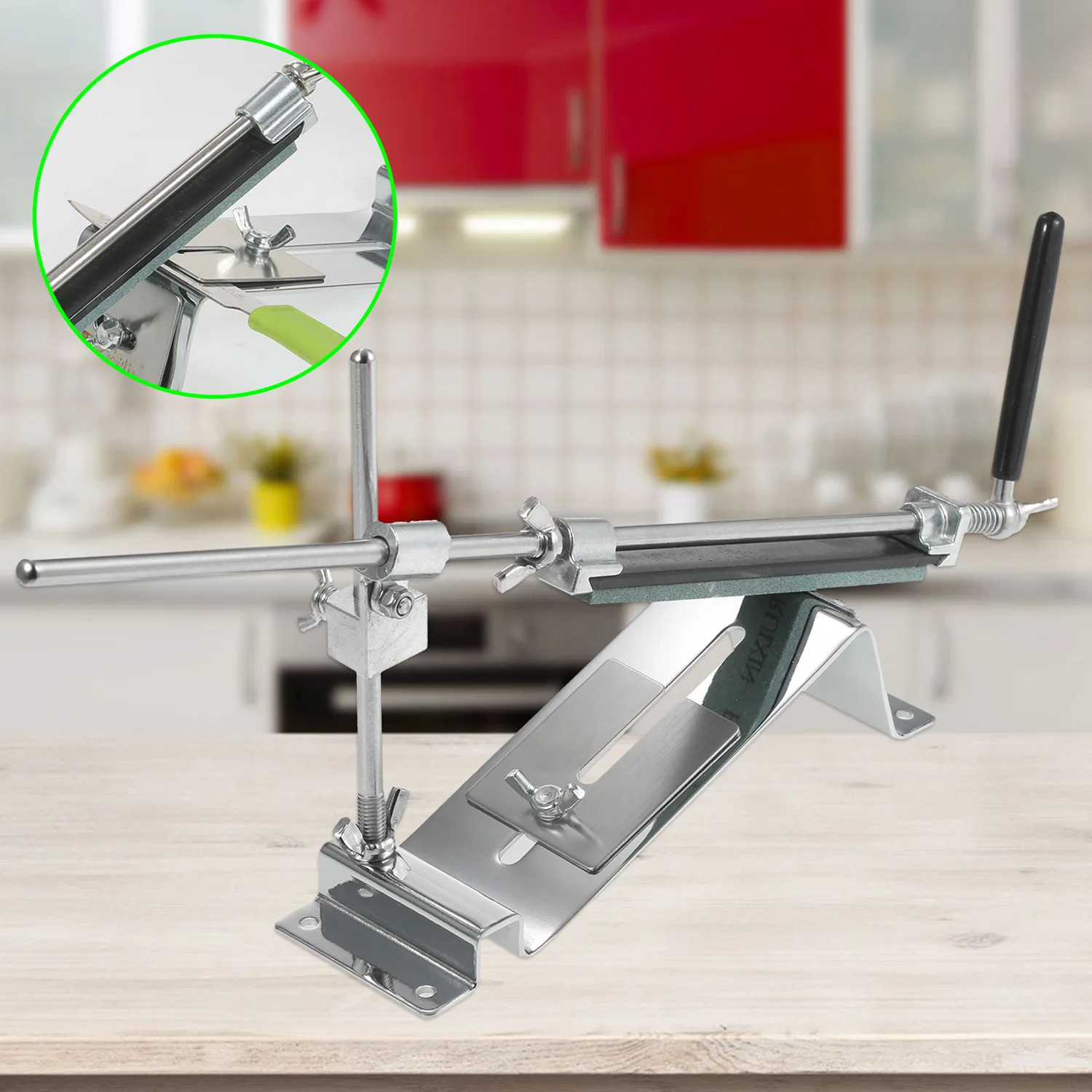 

Knife Sharpener Ruixin Pro III All Iron Steel Professional Chef Knife Sharpener Kitchen Sharpening System Fix-angle 4 Whetston