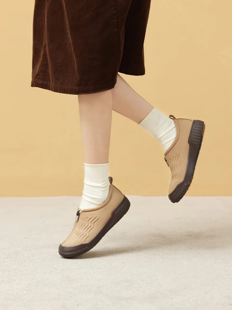 

Женские ультралегкие удобные нескользящие мягкие ботинки Pansy на молнии для повседневной носки и работы, весна-осень, новинка