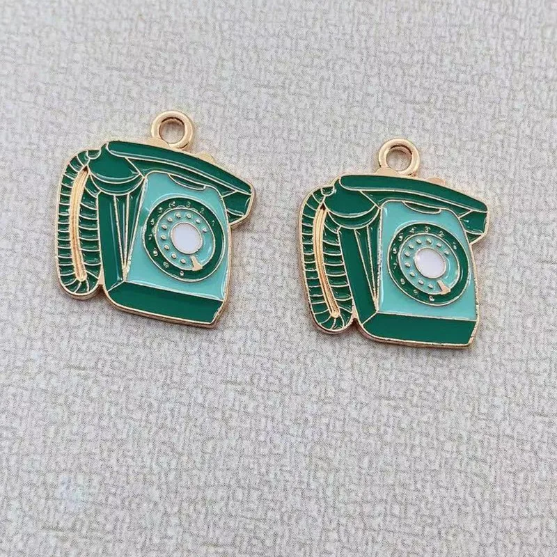 10pcs Vintage Enamel Camera Bicycle Charm for Jewelry Making Earring Pendant Bracelet Necklace Accessories Diy Craft Supplies