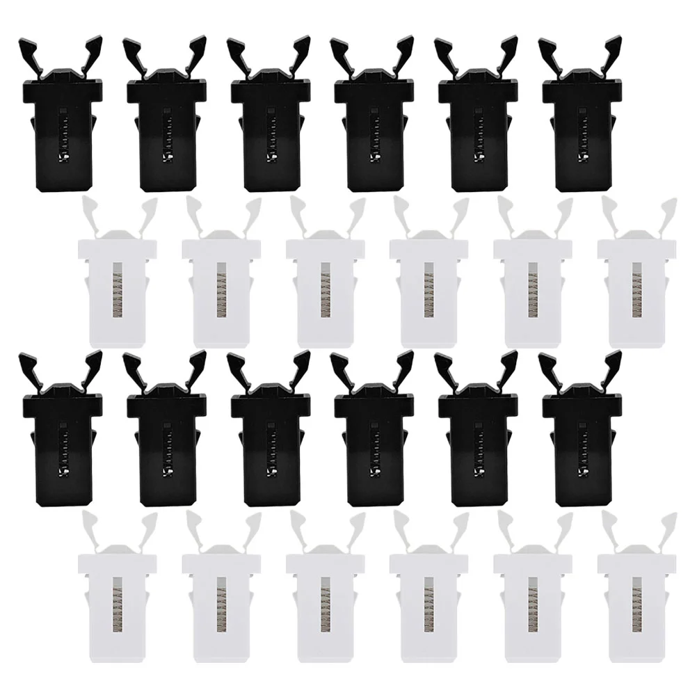 24pcs Universal Trash Can Press on Fastener Black White Latches for Replacement Odor Prevention Plastic Kitchen