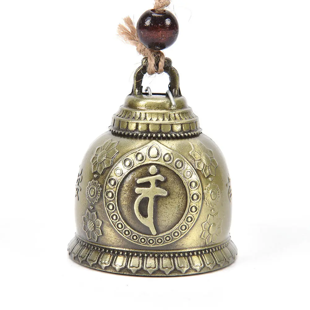 home decor Bronze living room Blessing Feng Shui Good Luck Wind Chime Fortune Car Accessories Zinc Alloy Bell gifts