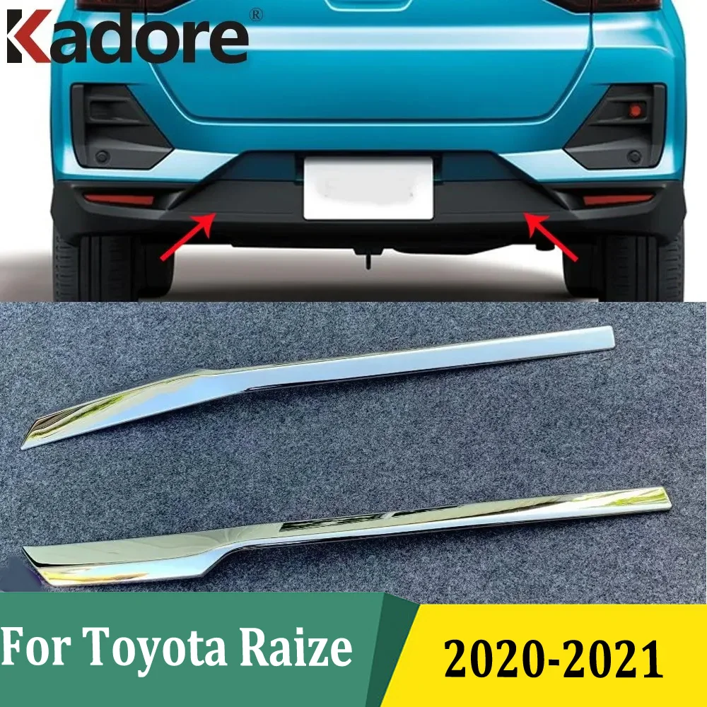 

For Toyota Raize 2020 2021 Chrome Tail Bumper Strip Cover Rear Bumper Molding Trim Styling Car Accessories