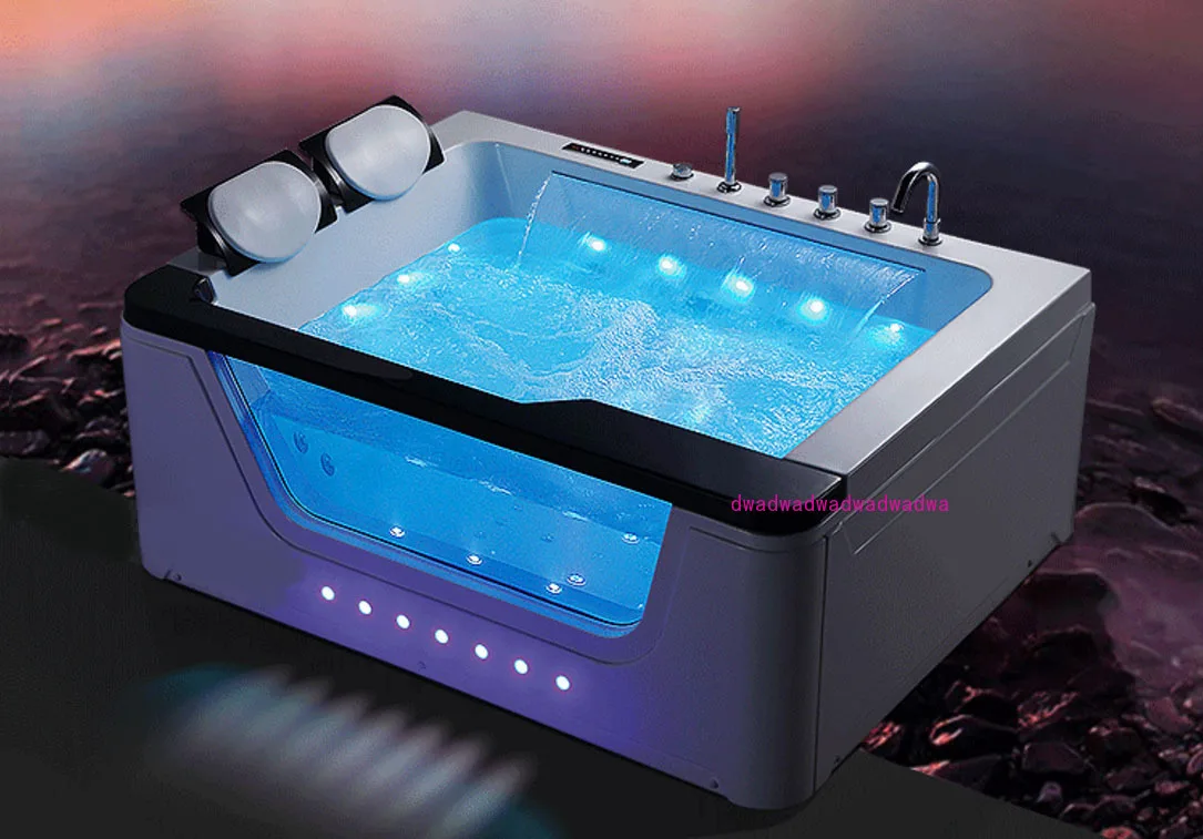 Deluxe double Jacuzzi acrylic freestanding with TV TV intelligent control panel