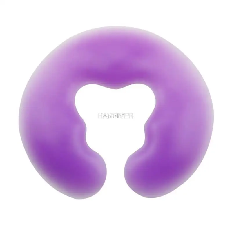 Bantal Pijat bentuk U Spa silikon lembut, 1 buah 700g, bantal Gel Spa pijat wajah rileks, bantal kereta pijat tubuh, perawatan kesehatan