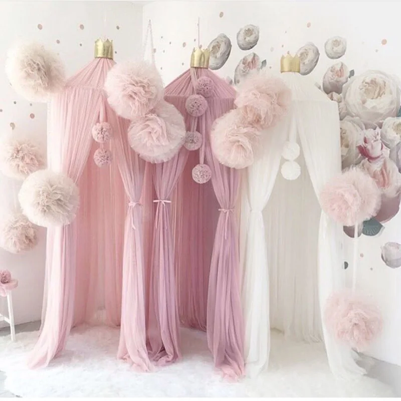 Nordic Kid Mosquito Net Accessories Hanging Ball Princess Kids Bedroom Children Bed Tent Boy Girl Room Decor Crib Netting Balls