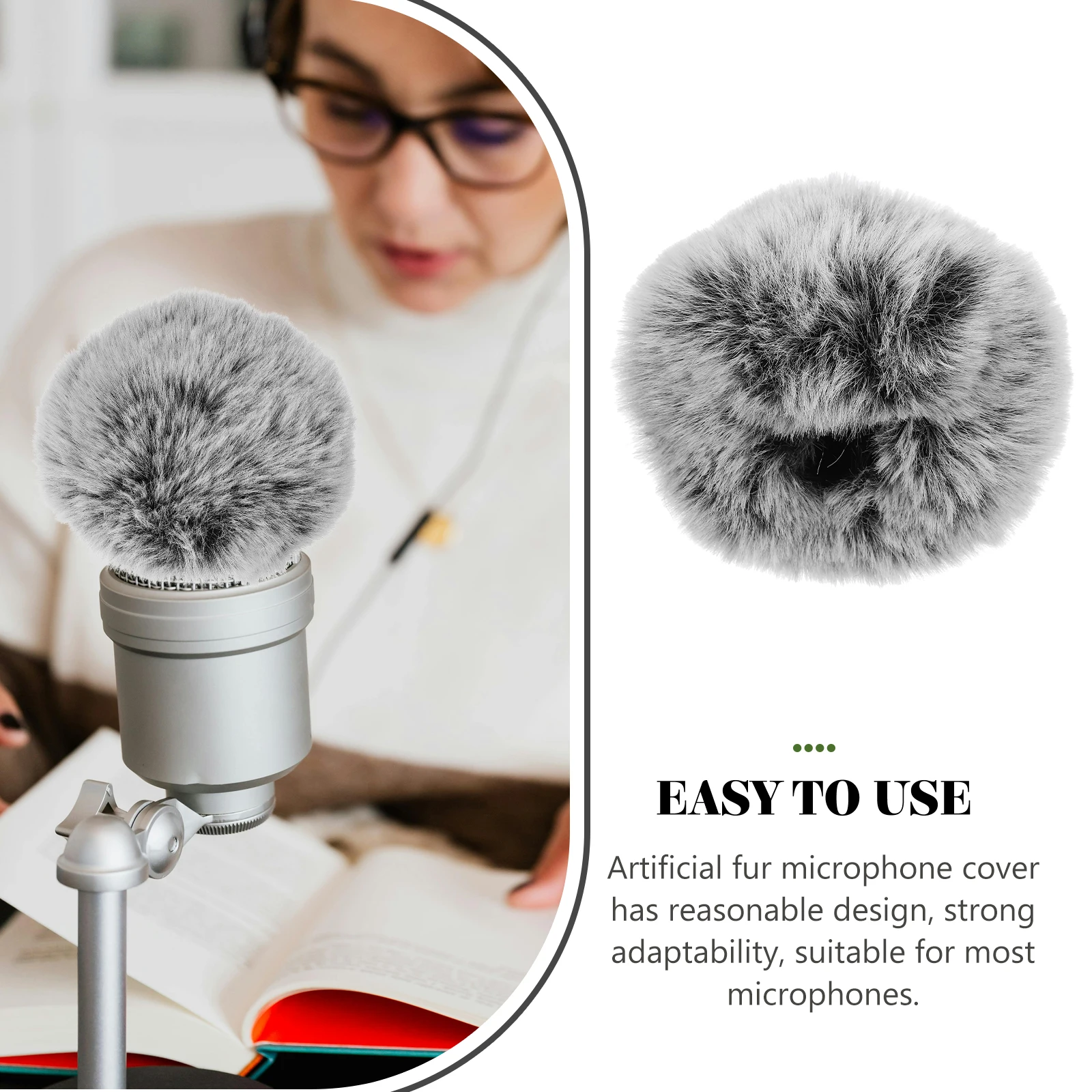 

Universal Artificial Microphone Windscreen Protector For Live Streaming Reusable Mic Protective Cover Microphone Accessories
