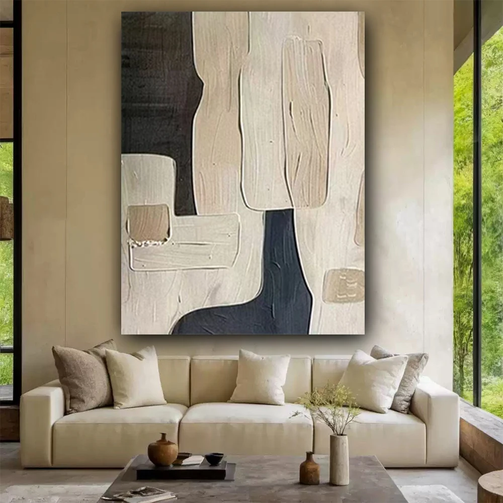 

Large scale fashion 3D texture decoration mural handmade oil painting canvas modern art texture painting home decoration