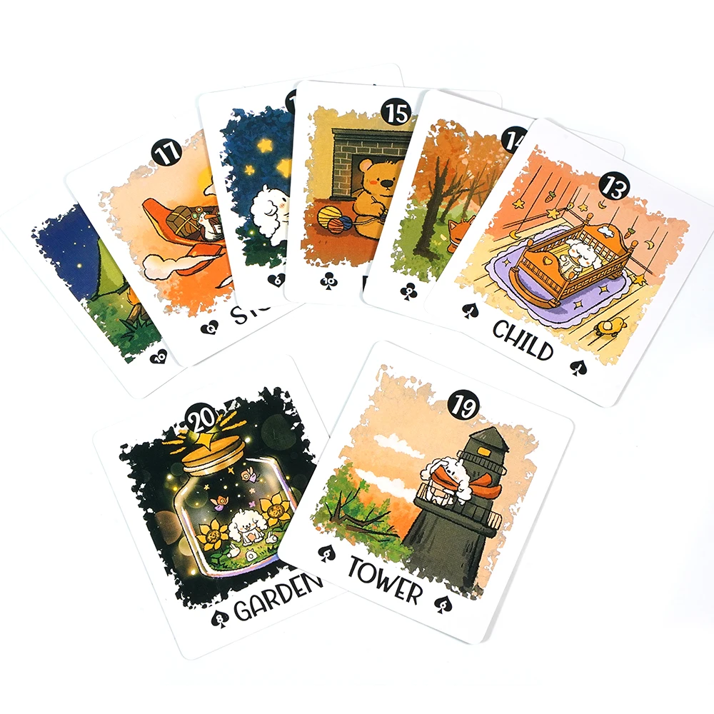 7 * 8 cm Boji Blog Kolba Lenormand Podróż królika przez przez przez przez przez przez miłośników tarota 36 sztuk kart